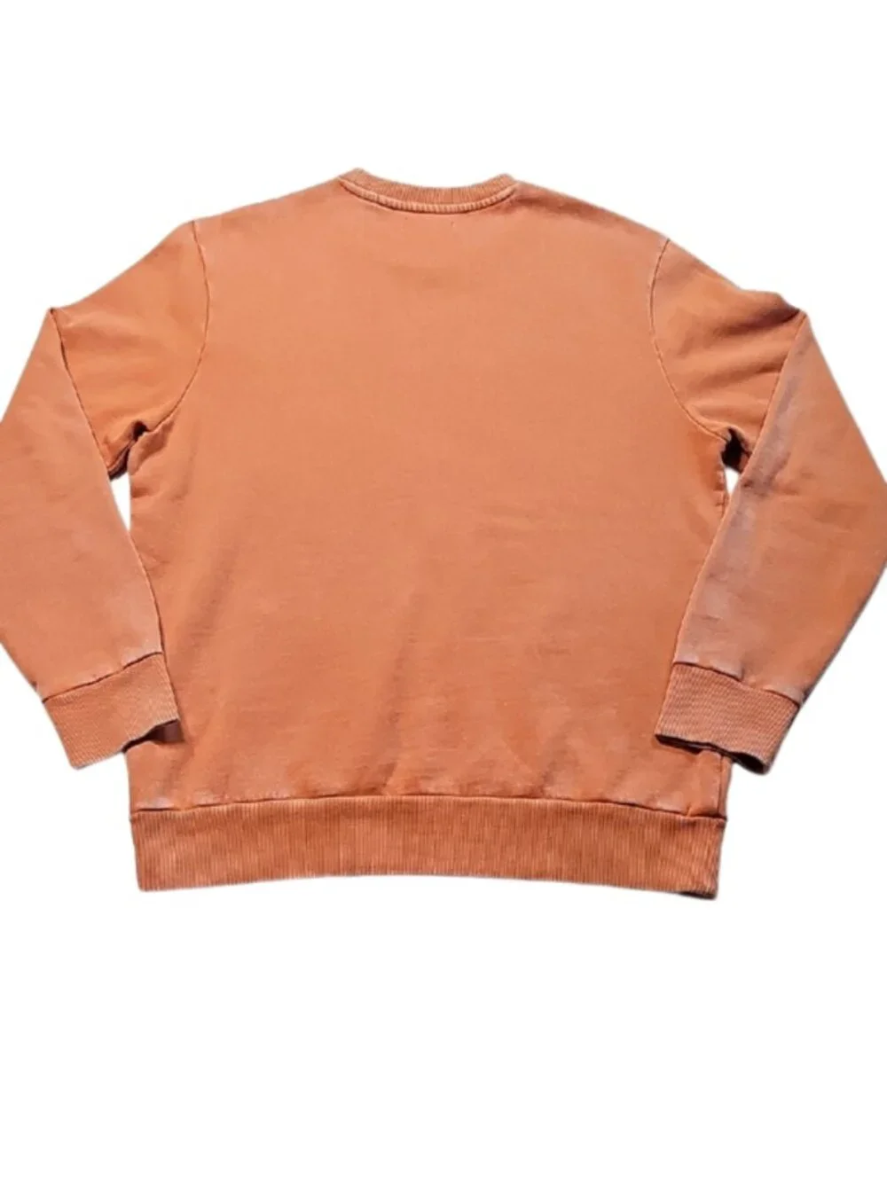 True Religion Crewneck Sweatshirt Orange L Fleece Pullover Y2K Streetwear Cozy